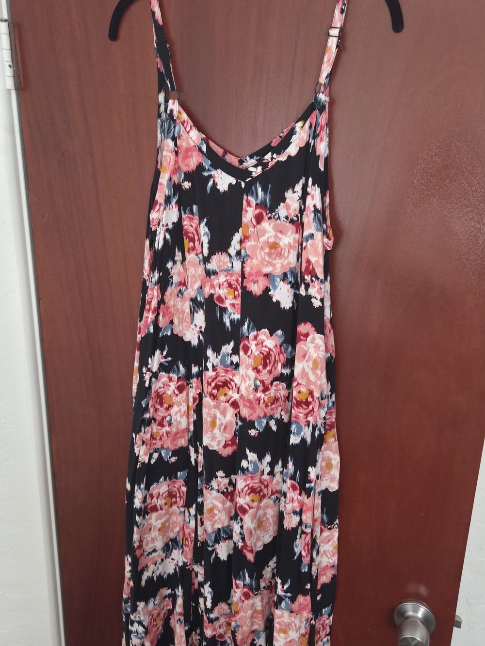 torrid Black Maxi Dress with Pink Floral Print